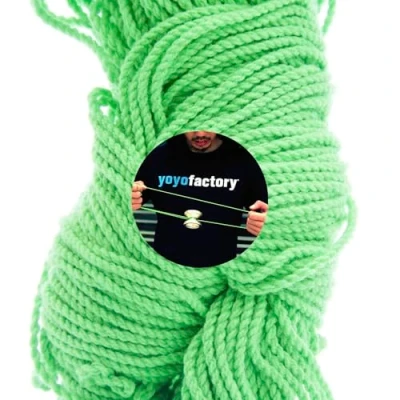 Immagine di YOYO FACTORY 100 Yo Corda di Ricambio YoyoFactory Verde (100% Poliestere, Pezzi, Si Adatta a Tutti i Tipi Yo)