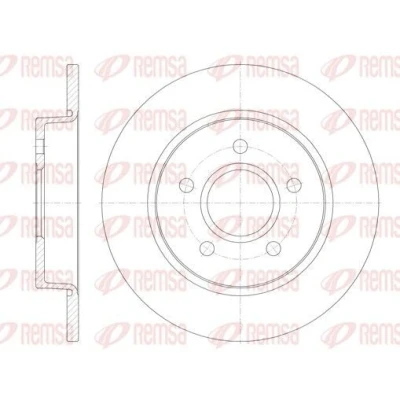 Immagine di REMSA 6846.00 Disco freno Assale posteriore 264,8, 264,8 11 5 pieno FORD: Focus 2 Kombi, 2, C Max SSANGYONG: Korando II SUV