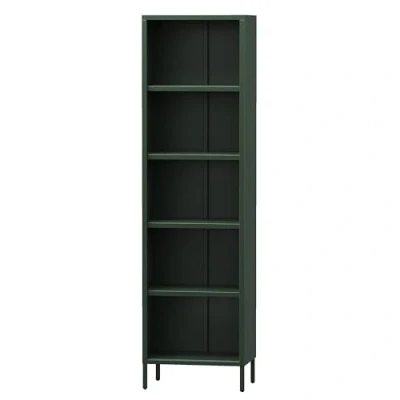 Immagine di Jan Nowak Libreria da Parete in Metallo MARIO Mobile Industriale con 4 Ripiani Regolabili (4 x 30 kg) Montaggio a Scaffale Scintillante 50 180 35 cm Verde Scuro