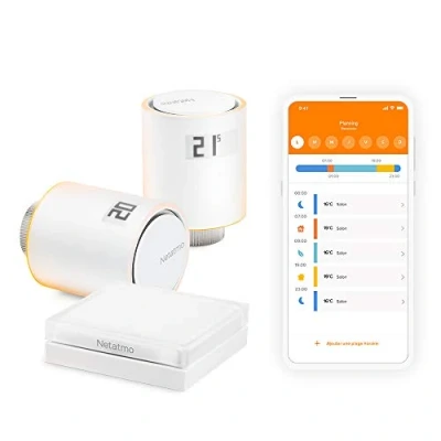 Immagine di Netatmo Kit di Base Valvole Intelligenti per Termosifoni, Multicolore (Manuale d&#039;Istruzioni solo in lingua Francese)