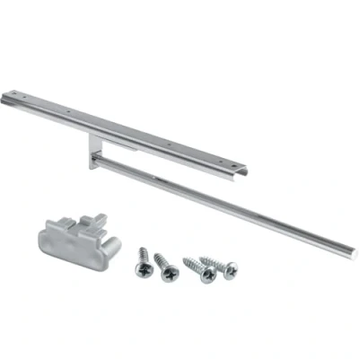 Immagine di Porta asciugamani estensibile da bagno e cucina, modello H6006, cromato lucido, con 1 braccio, lunghezza 465 mm, In alluminio lucido., armig