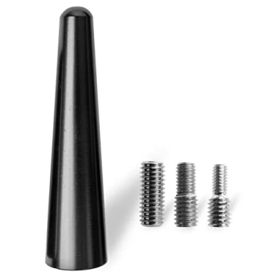 Immagine di antenna per auto, lunghezza 65 mm, AM, FM 87,5 108 MHz, DAB, ricezione DAB+, colore nero, avvitabile con adattatore universale M4 M5 M6, a barra corta, tetto auto base