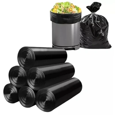 Immagine di 180 Sacchetti per la spazzatura 40x55 cm pezzi, in rotoli da 30 colore nero Sacchi immondizia