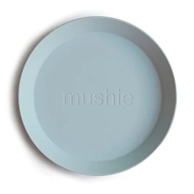 Immagine di mushie Piatti Bambini Set di 2 Senza BPA Stoviglie Sicure per Lavastoviglie e Microonde Prodotto in Danimarca Powder Blue