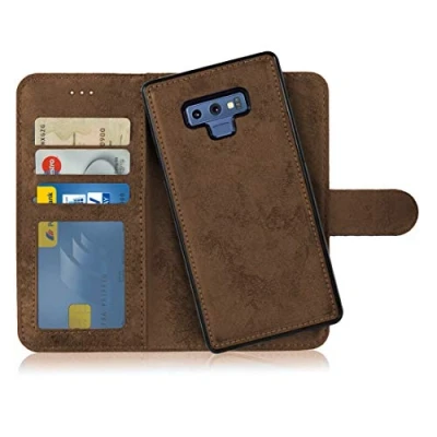 Immagine di MyGadget Cover per Samsung Galaxy Note 9 Custodia Libretto Magnetica Portafoglio Flip Wallet Case Porta Carte in Similpelle PU Removibile Marrone