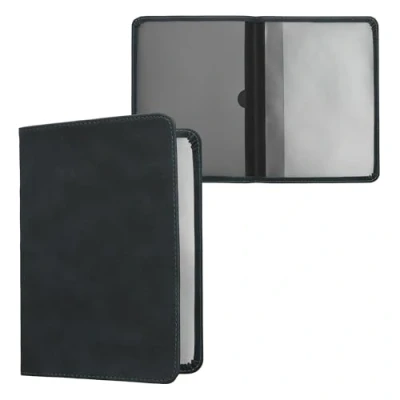 Immagine di kwmobile Custodia Libretto Circolazione Auto in Simil Pelle Scamosciata Portalibretto con Scomparti Tessere Patente Foderina Porta Documenti blu scuro