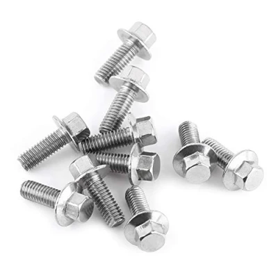 Immagine di Walfront Viti a Flangia Esagonale M8 304 in Acciaio Inox 10 pezzi (M8 x 16)