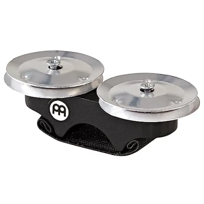 Immagine di Meinl Percussion FJS1A BK, Sonagli per dita, con Cimbalini in alluminio, accessorio cajon, Nero