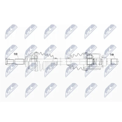 Immagine di NTY NPW RE 097 Albero motore / Semiasse Assale anteriore Sx 611, 54 RENAULT: Clio 4