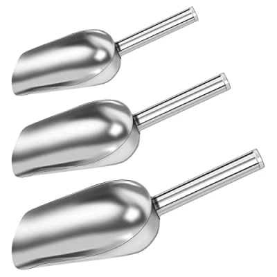 Immagine di Vesaneae 3 x Paletta per Ghiaccio in Acciaio Inox, Cibo Cucchiaini Multiuso, Cucine, Bar, Buffet, Cereali, Farina, Grano, Gatti, Cani