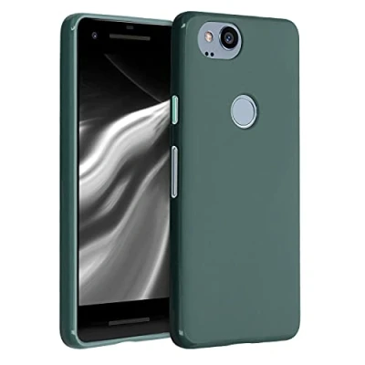 Immagine di kwmobile Custodia Compatibile con Google Pixel 2 Cover Back Case per Smartphone in Silicone TPU Protezione Gommata verde blu