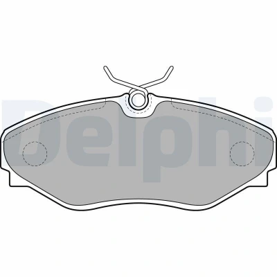 Immagine di DELPHI LP1767 Kit pastiglie freno Non predisposto per contatto segnalazione usura con lamierino anticigolío senza accessori RENAULT: ESPACE 3