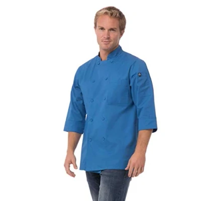 Immagine di chef Works JLCL BER 2XL Casacca da con maniche a 3/4, modello Basic, BLU 3XL