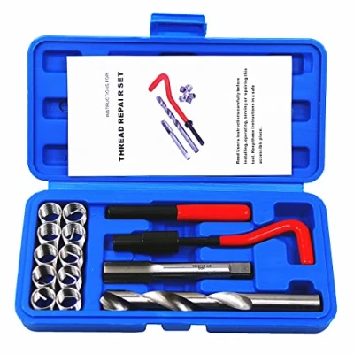 Immagine di BestsQ 14 pezzi kit di riparazione filettatura trapano Helicoil manuale compatibile per auto, dimensioni: M14 x 1,25