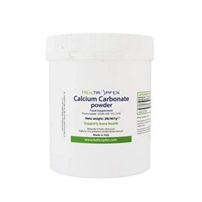 Immagine di Carbonato di calcio in polvere 907 g 2 libbre Supplemento Alimentare più alto Calcare purezza Heiltropfen®