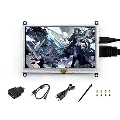 Immagine di IBest 5inch LCD Display B 800x480 Raspberry Pi Resistive Touch Screen HDMI Monitor for BB Black Support Raspbian Ubuntu Kali Retropie Win10 IOT/ /8.1/8/7