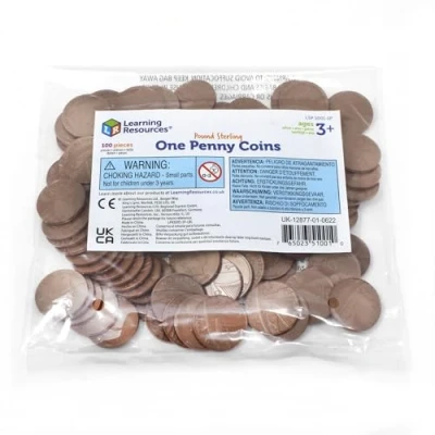 Immagine di Learning Resources Monete da 1 Penny Britanniche (Set 100)