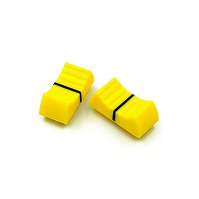 Immagine di U/D Manopola di ricambio per console, mixer, slider, fader, 24 x 11 10 mm, compatibile con mixer Yamaha, Soundcraft e Behringer, pezzi (giallo)