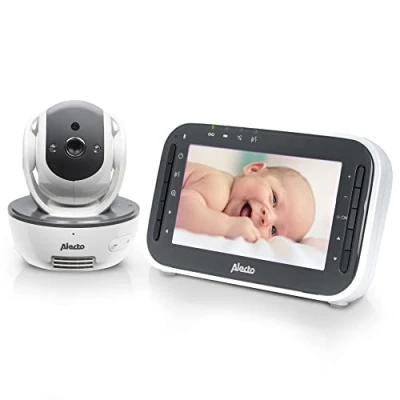 Immagine di Alecto DVM200M Videocamera Baby Monitor con LCD da 4.3&#039;&#039;, Batteria 1000mAh, VOX, Visione Notturna, Audio Bidirezionale Bianco/Antracite