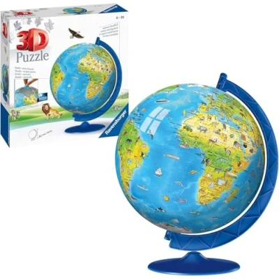 Immagine di Ravensburger Children’s World Globe 3D Jigsaw Puzzle for Kids age 6 Years Up 180 Pieces No Glue Required