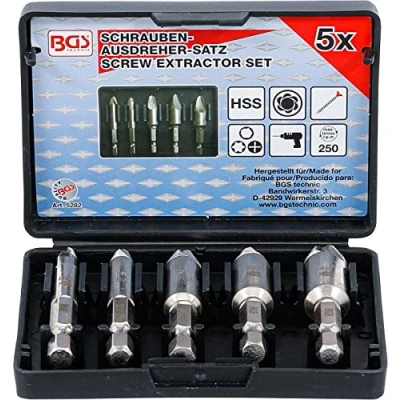 Immagine di Bgs Technic Pro+ Set Di Estrattore Viti, 5 Pz.