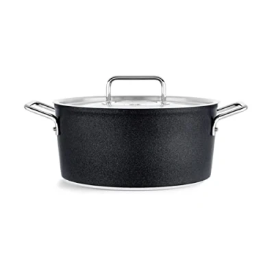 Immagine di Fissler Adamant Pentola in alluminio (diametro 24 cm, 4,9 L) rivestita, con coperchio vetro, antiaderente, compatibile induzione