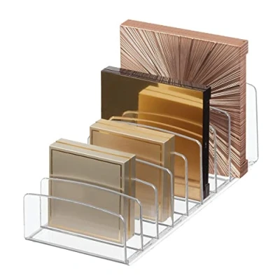 Immagine di iDesign Vanità divisa in plastica, organizzazione accessori da bagno multilivello, 23,5 x 9,8 8,1 cm
