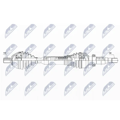 Immagine di NTY NPW VV 051 Albero motore / Semiasse Assale anteriore, anteriore Dx 978 VOLVO: XC60 I