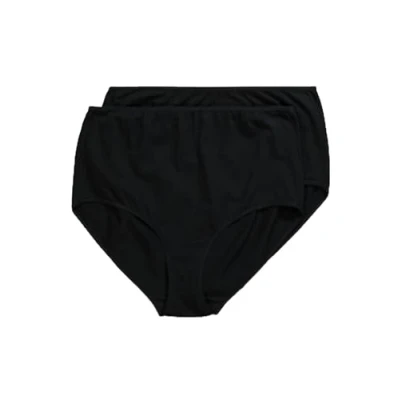 Immagine di Ulla Popken Maxislip, Cotone Modal 831820, Confezione da 2 Intimo, Nero, 50 52 Donna
