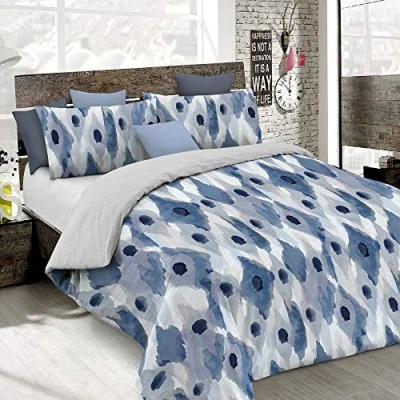Immagine di Italian Bed Linen Parure Copripiumino Fashion, Microfibra, Multicolore (Calypso), 1 Piazza