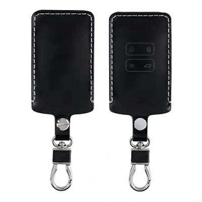 Immagine di kwmobile Custodia Compatibile con Renault 4 tasti Smart Key (solo Keyless Go) Cover Chiavi Auto Protezione Copri Telecomando Chiave Copertura nero brillante