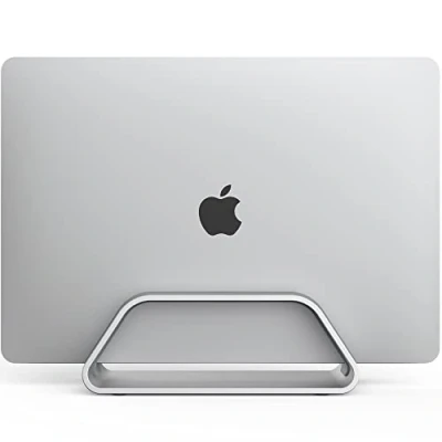 Immagine di HumanCentric supporto verticale per MacBook, compatibile con MacBook Pro, Air, computer portatile Apple Laptop Desk Stand in alluminio, argento