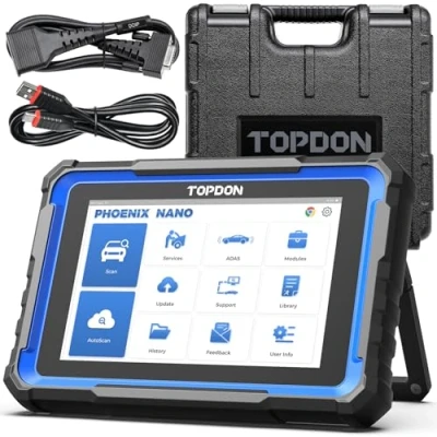 Immagine di TOPDON 2024 Phoenix Nano OBD2 Dispositivo diagnostico auto, codifica ECU &amp; bidirezionale, diagnostica completa del sistema, 32+funzioni di servizio, protocolli CAN FD/DoIP, FCA AutoAuth, 2 anni