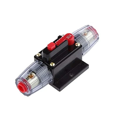 Immagine di Mintice 12V 30A Auto Interruttore di Circuito Automatico in Linea Portafusibili Protezione Motore dell&#039;automobile Stereo Audio Ripristina Manuale Fusibile