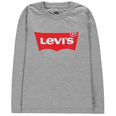 Immagine di Levi&#039;s Batwing Screenprint Hoodie Felpa con cappuccio per bambini, Taglia: 164, Grey heather