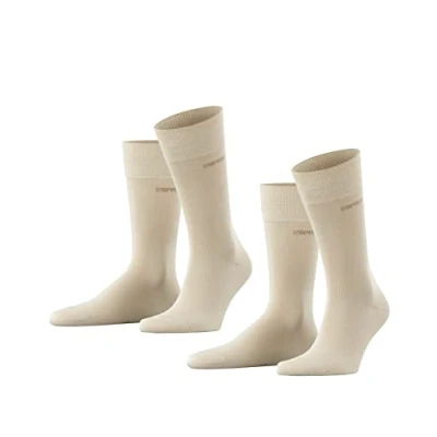 Immagine di ESPRIT Basic Uni Multipack M So cotone tinta unita confezione di 2 paia, Calzini Uomo, Beige Cream 4011, 47 50