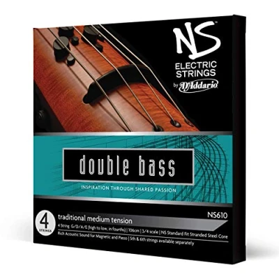 Immagine di Set di corde D&#039;Addario NS Traditional per contrabbasso elettrico, scala 3/4, tensione media
