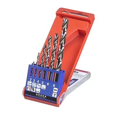 Immagine di kwb 428040 HSS cobalto; Kit punte a spirale da metallo 6 parti 2 mm, 3 4 5 8 mm M35 DIN 338 Alberino cilindrico 1 pz.
