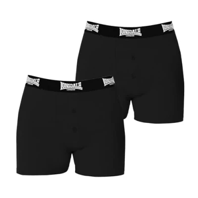Immagine di Lonsdale Boxer elasticizzati da uomo, confezione 2, Nero , L
