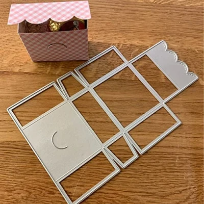 Immagine di Fustelle in metallo per realizzare scatole regalo, biglietti di carta, stencil goffratura fai da te, creare etichette libri, decorazioni scrapbooking