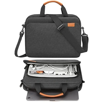 Immagine di MoKo Custodia Borsa per Tablet da 9 11&quot;, Morbida Compatibile con Galaxy Tab S9/S8, iPad 10a/Air 5 10.9&quot; 2022, PRO 11 M2 2022 2018, 9/8/7a Gen 10.2, S8 Nero &amp; Grigio