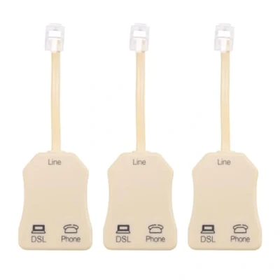 Immagine di Faeymth Splitter Filtro DSL da 3 Pezzi per Telefonica Jack Telefonico in Modem ADSL
