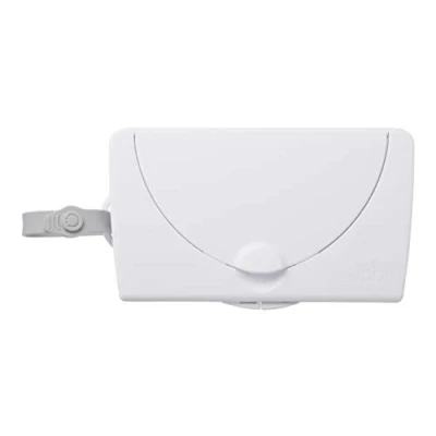 Immagine di Ubbi Dispenser di salviette per bambini, contenitore portatile salviettine da viaggio, accessorio indispensabile neonati, porta riutilizzabili, bianco