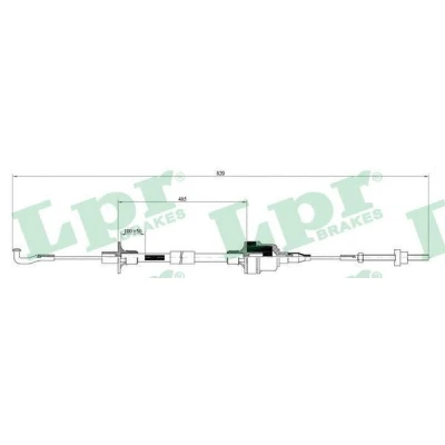 Immagine di LPR C0129C Cavo Frizione con regolazione manuale OPEL: Kadett E CC, Agila A