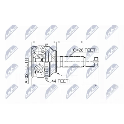Immagine di NTY NPZ MZ 052 Kit Giunto Omocinetico Assale anteriore Dx, Sx MAZDA: 6 SW