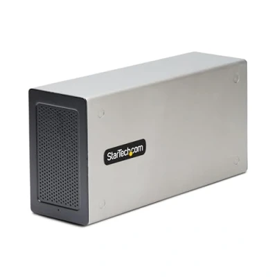Immagine di StarTech.com Chassis Thunderbolt 3 PCIe, Enclosure esterna con doppi slot PCI Express, Box PCIE per laptop/Desktop, 8K/4K tramite TB3/DP 1.4, schede video/fibra/Ethernet (2TBT3 ENCLOSURE)