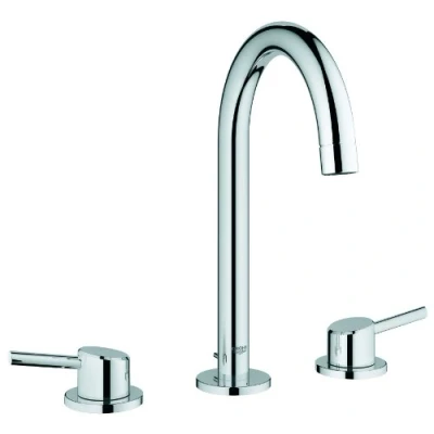 Immagine di Grohe 20216001 Batteria a 3 Fori per Lavabo, Grigio (Cromo)