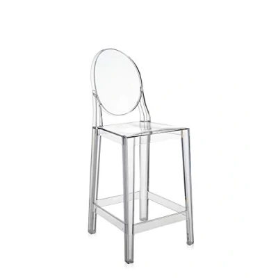 Immagine di Kartell One More Sgabello, Policarbonato Trasparente o colorato in Massa, Cristallo, H. 65