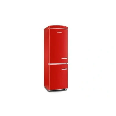 Immagine di Severin Frigorifero Congelatore combinato Total NoFrost, Posa libera, Larghezza 60 cm, 315 L, Classe E, Veggibox inclusa, Retrò, Rosso, RKG 8887