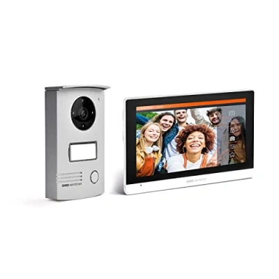 Immagine di SCS Sentinel PVF0053 video Intercom Porter 2 fili con touchscreen da 7 &quot; wireless, platino di strada, campana, supporto a parete, adattatore, avvito visio wi fi